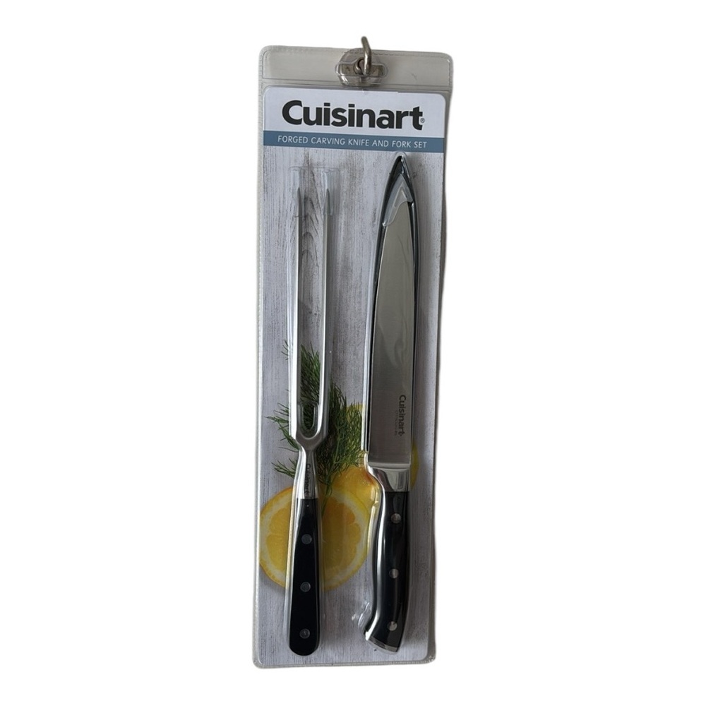 Cuisinart Forged Triple Rivet Carving Knife & Fork Set